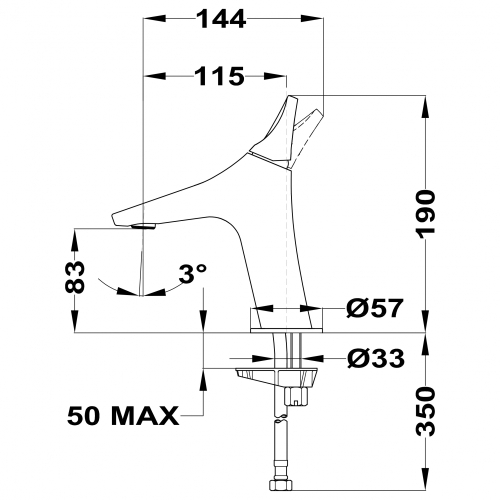 Strohm Teka Sense mosdócsaptelep M-es, bársony arany 91.346.02.0G2 (91346020G2)