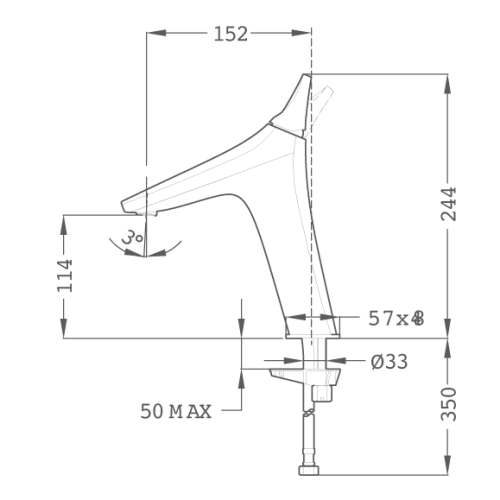 Strohm Teka Sense mosdócsaptelep L-es, tüzes bronz 91.386.02.0BZ (91386020BZ)