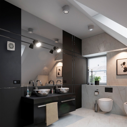 Cata UC-10 Timer ventilátor utószellőztető funkcióval, ezüstszürke 01201000