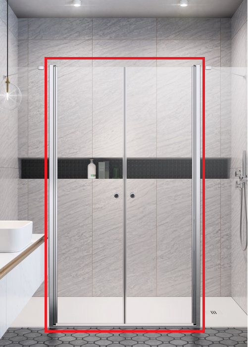 Radaway Eos DWD II 770 (kétrészes nyílóajtó - NEM komplett termék) zuhanyajtó 13799770-01-01