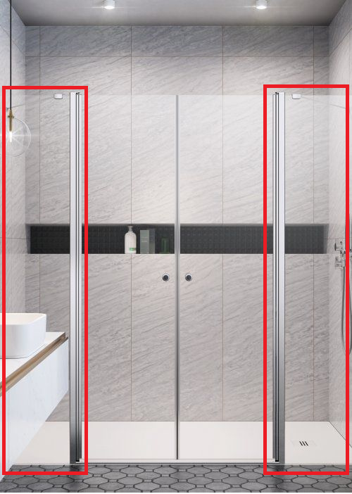 Radaway Eos DWD II 930 (kétrészes fixfal - NEM komplett termék) zuhanyajtó 13799930-01-01