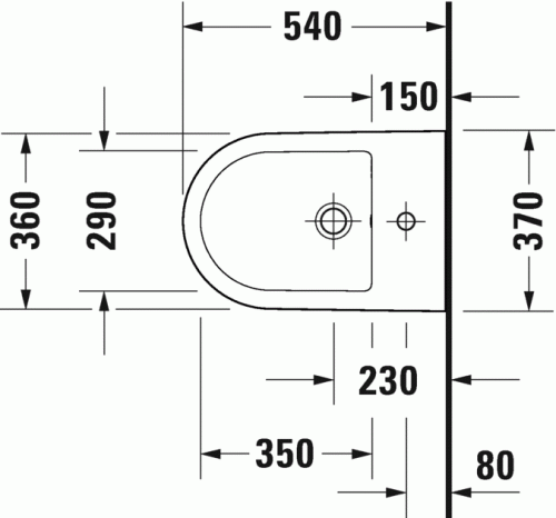 Duravit D-Neo fali bide 229415 (2294150000)