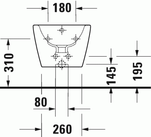 Duravit D-Neo fali bide 229415 (2294150000)