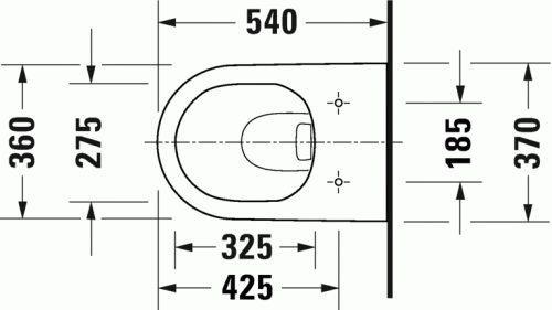 Duravit D-Neo öblítőperem nélküli Duravit Rimless fali wc 2578090000