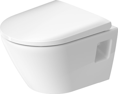 Duravit D-Neo öblítőperem nélküli Duravit Rimless fali Compact wc szett (ülőkével) 45870900A1