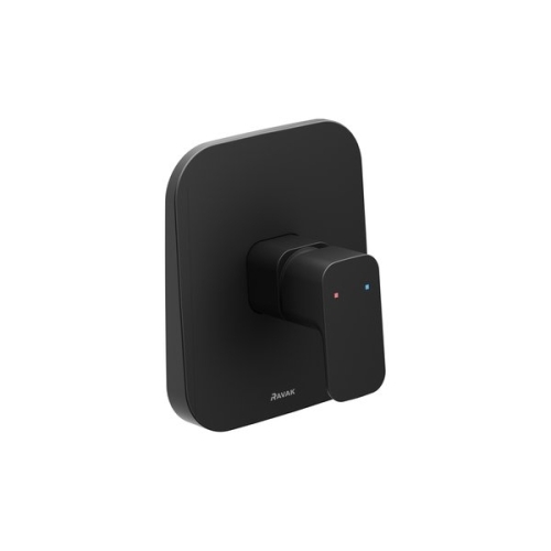 Ravak TD F 062.20, 10° Free black falba süllyesztett csaptelep váltó nélkül, belső egységgel X070157