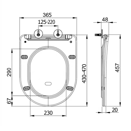 Sapho PACO SLIM Soft Close WC-ülőke, fehér PCS1012