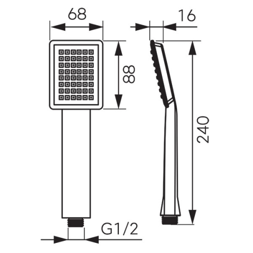 Ferro Sinus Black kézizuhany S170BL-B