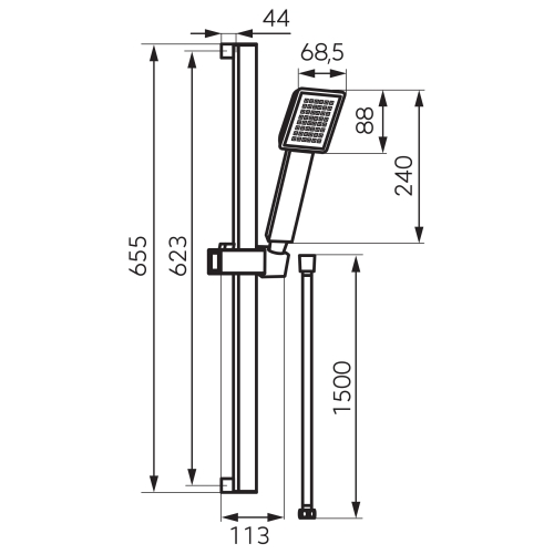 Ferro Sinus Rudas zuhanyszett N170B