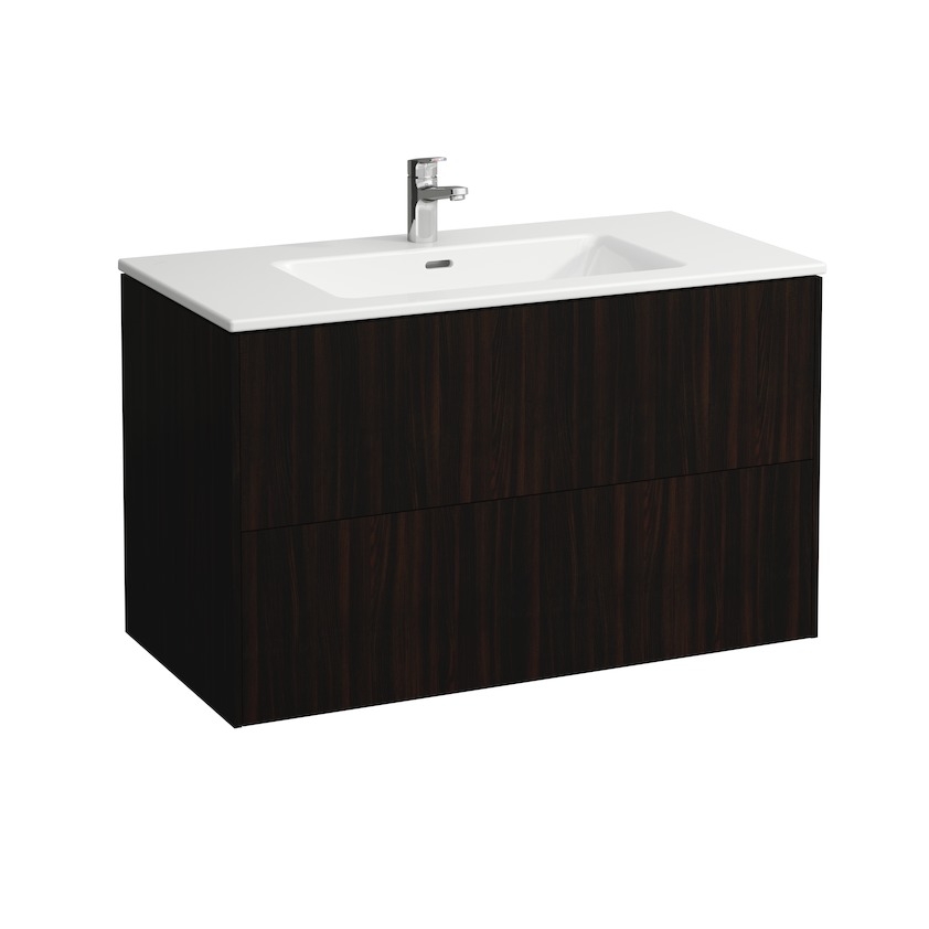 Laufen Pro S alsószekrény mosdóval, sötétbarna szil H8649622631041