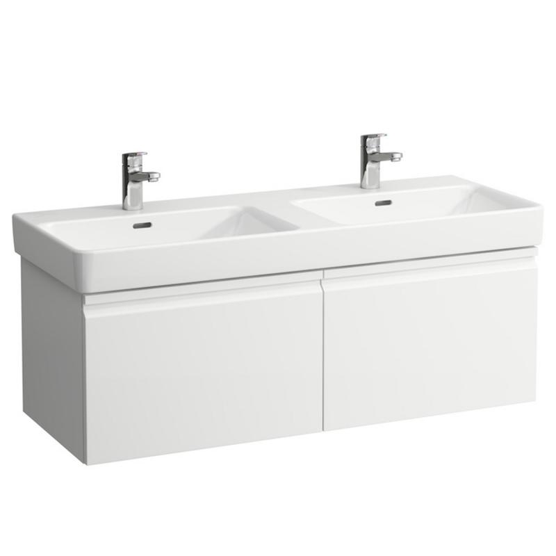 Laufen Pro S alsószekrény H814966 tip. dupla mosdóhoz 2 fiókkal és belső fiókkal, matt fehér H4835640964631
