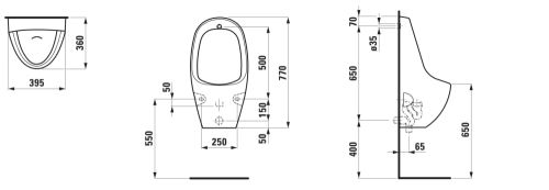 Laufen Tamaro leszívó rendszerű vizelde H8400900000001