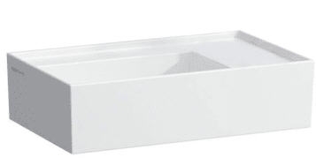 Laufen KARTELL BY LAUFEN 46x28 cm kézmosó csaplyuk nélkül fehér LCC bevonattal H8153344001121