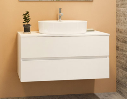 Tboss Breezy 55 fürdőszobabútor alsó szekrény mosdóval magasfényű fehér