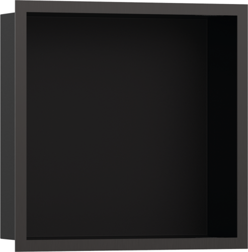 Hansgrohe XtraStoris Individual Falfülke matt fekete színben, design kerettel 300/300/100 szálcsiszolt fekete króm keret 56098340