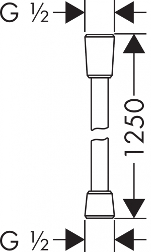 Hansgrohe Isiflex zuhanycső 125 cm, polírozott arany hatású 28272990