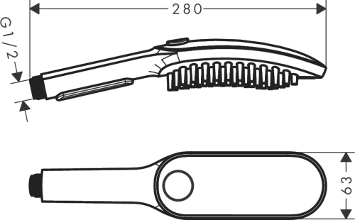 Hansgrohe DogShower kutyazuhany 150, 3 jet, masszírozó fúvókákkal matt fekete 26640670