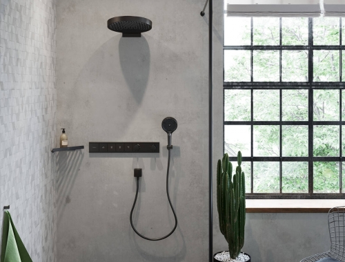 Hansgrohe Rainfinity Fejzuhany 360 3jet fali csatlakozóval, matt fekete 26234670