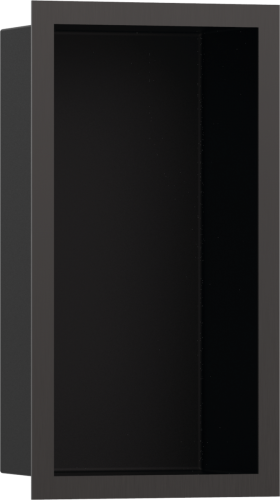 Hansgrohe XtraStoris Individual falfülke matt fekete színben, design kerettel 300/150/100, szálcsiszolt fekete króm 56095340