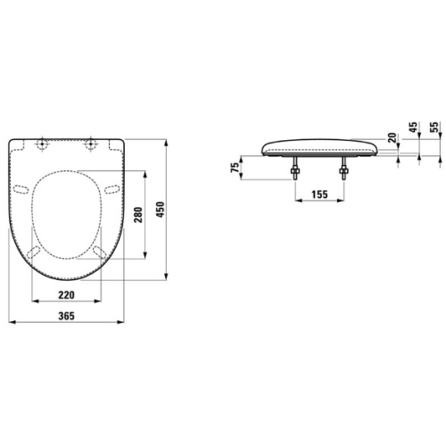 Laufen Moderna wc ülőke H8935423000001