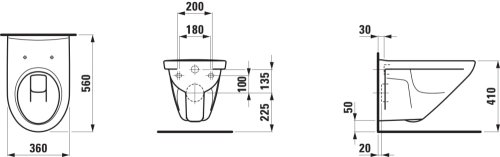 Laufen Moderna fali wc H8205410000001