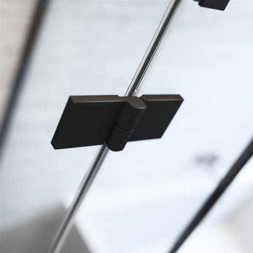 Radaway Essenza New Black KDJ 80 B szögletes fekete zuhanykabin (ajtó része) 385043-54-01L