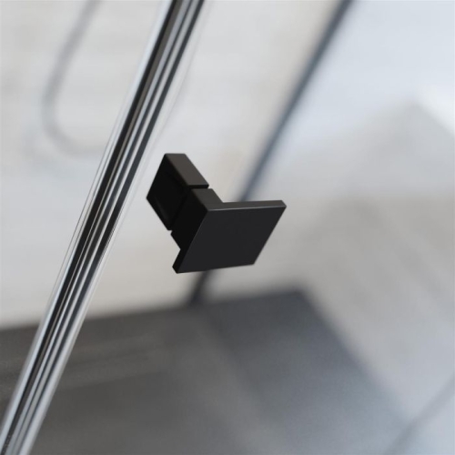 Radaway Essenza New Black KDJ 80 B szögletes fekete zuhanykabin (ajtó része) 385043-54-01L