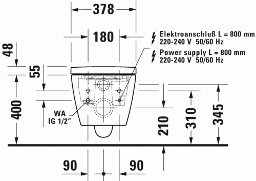 Duravit SensoWash Starck f SensoWash Starck f Lite Compact dusch-wc 650001012004310