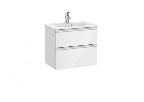 Roca The Gap Compact 60 cm fürdőszoba bútor mosdóval, fényes fehér A851495806