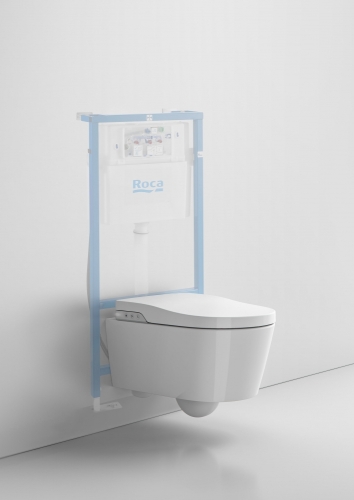 Roca Inspira In-Wash Rimless fali wc ülőkével, fehér A803060001