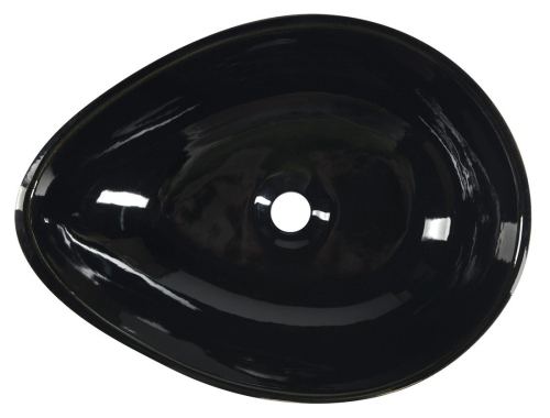 Sapho PRIORI kerámiamosdó, 51x38 cm, fekete PI030