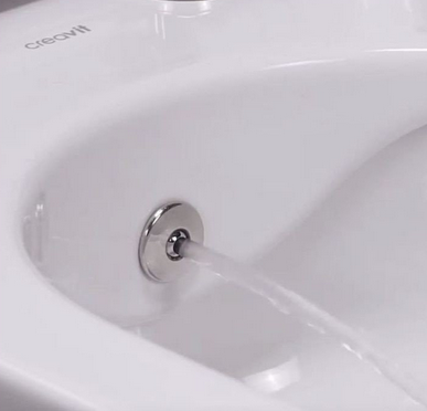 Creavit Free RIMOFF perem nélküli falra szerelhető wc Bidé2in1, matt fekete FE322-00SM00E-0000