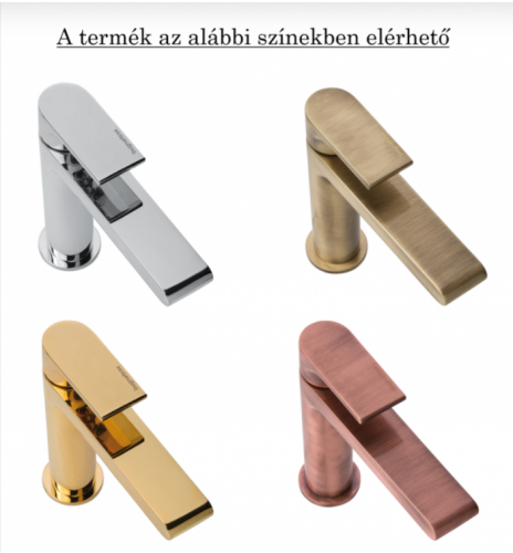 Bugnatese LADY Mosdócsaptelep leeresztő nélkül króm-arany színben 934SCRDO