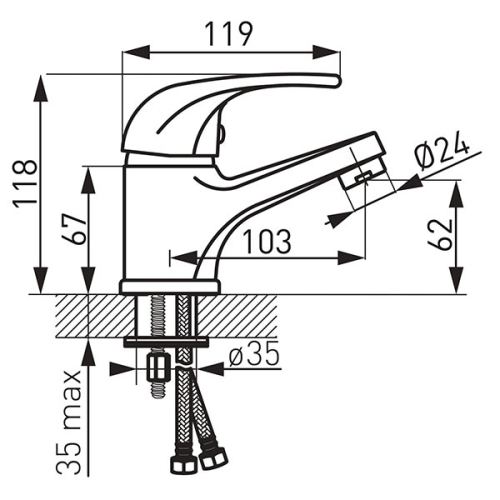 Ferro Vasto mosdócsaptelep Eco BVA2-LB