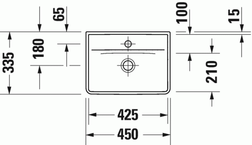 Duravit D-Neo kézmosó 45x33,5 cm 0738450041