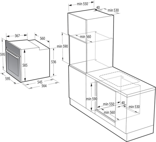 Gorenje beépíthető sütő BO6735E02X (738377)