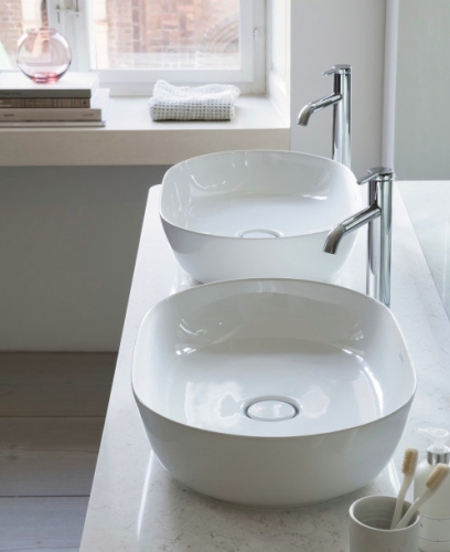 Duravit Luv 80x40 cm ráültethető mosdó, fehér WonderGliss bevonat 03798000001