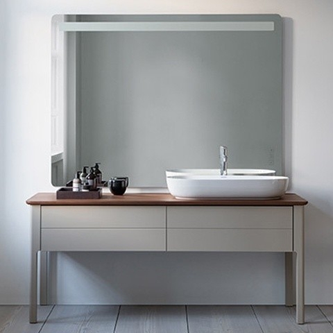 Duravit Luv 80x40 cm ráültethető mosdó, fehér WonderGliss bevonat 03798000001