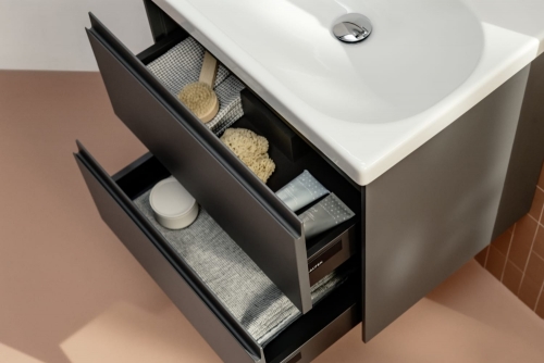 Laufen Lani mosdótartó szekrény H810087 mosdóhoz, sötét szürke H4035521122661