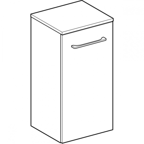 Geberit Selnova Square egy ajtós oldalsó szekrény, 33x65x29.7cm, magasfényű lakkozott fehér 501.272.00.1