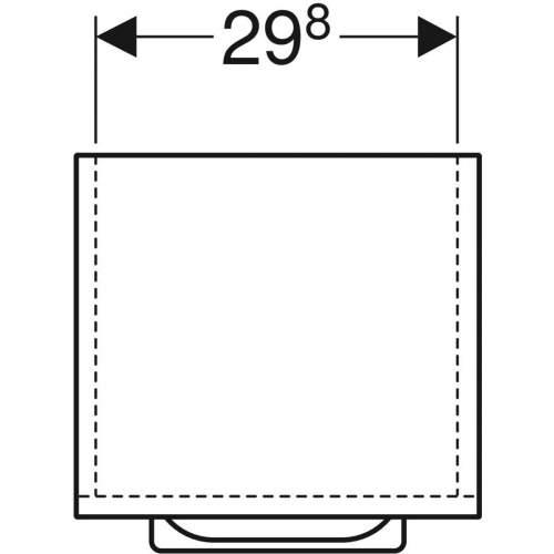 Geberit Selnova Square egy ajtós oldalsó szekrény, 33x65x29.7cm, magasfényű lakkozott fehér 501.272.00.1