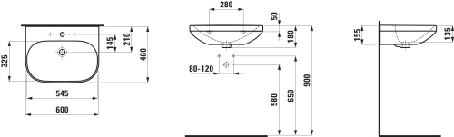 Laufen Lua mosdó 60x46 cm H8110830001041