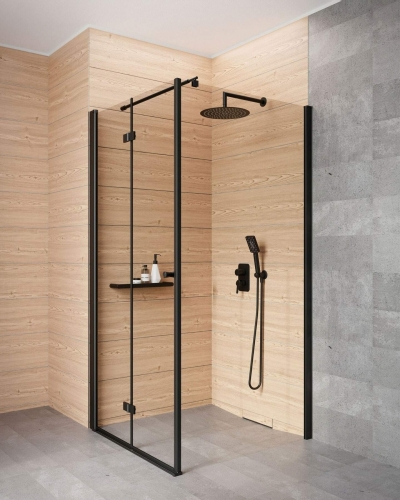 Deante Kerria Plus Walk-In 80 zuhanyfal, fekete KTS N38P