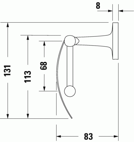 Duravit Starck T Wc-papírtartó tetővel, króm 0099401000