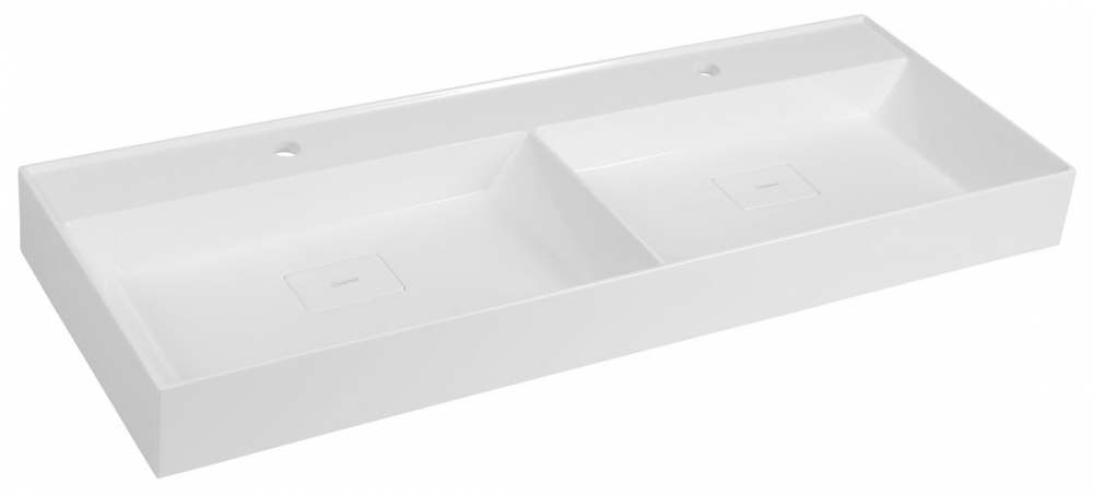 Sapho GODIVA 119x44cm öntöttmárvány mosdó, fehér GU119