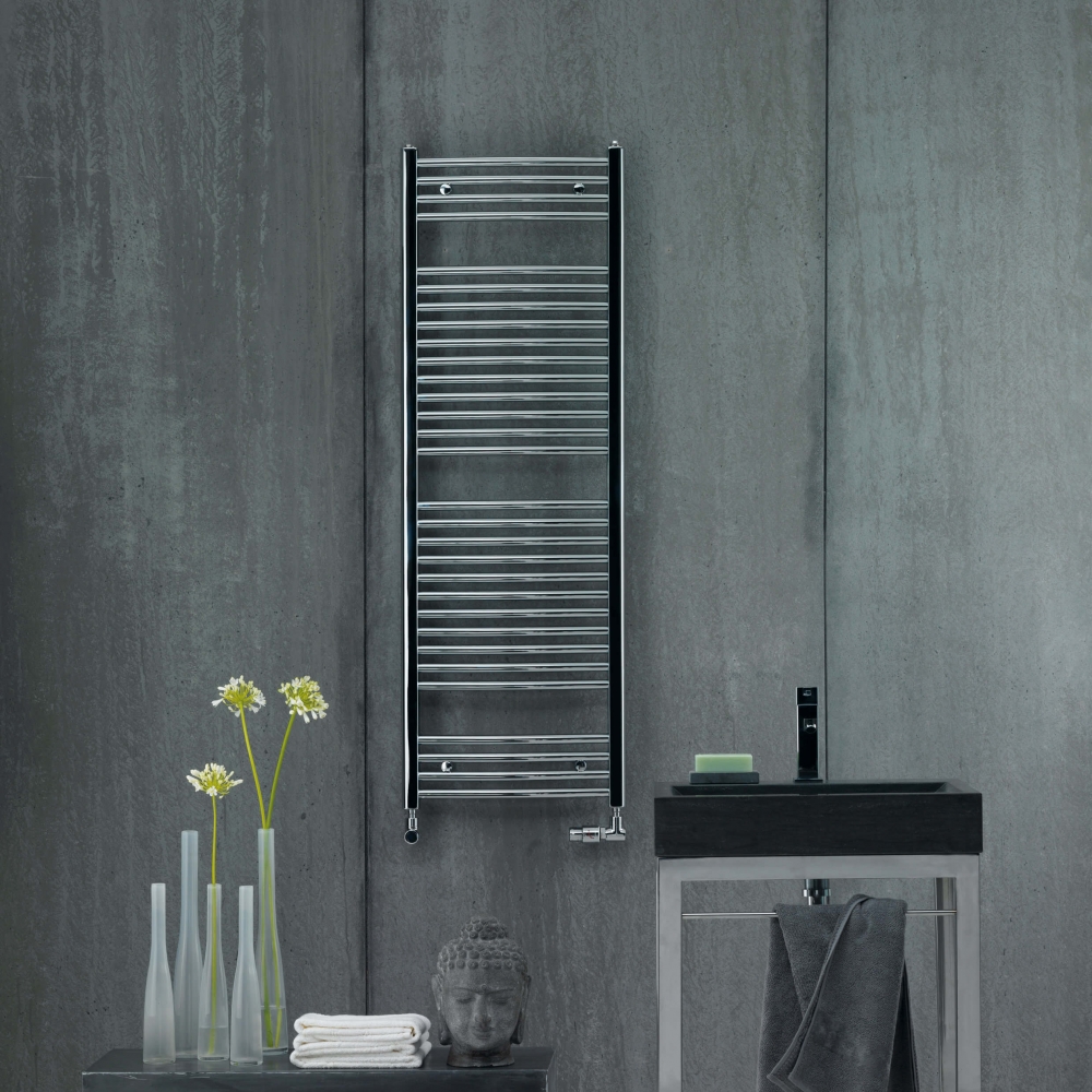 Zehnder Aura íves króm fürdőszobai csőradiátor 1469x600 mm PBTCN-150-060