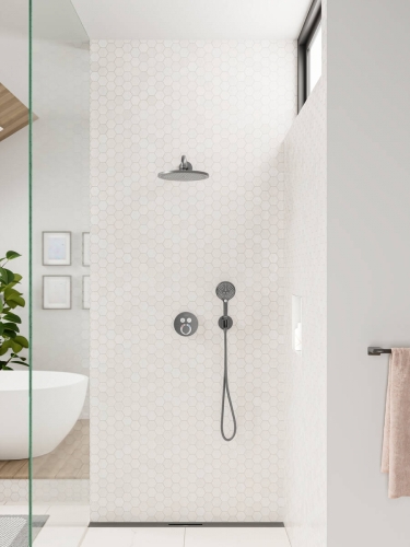 Hansgrohe Raindance Select S Kézizuhany 120 3jet, szálcsiszolt fekete króm 26530340