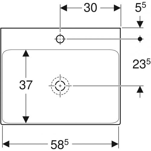 Geberit ONE mosdó 60x48 cm, 505.020.01.1