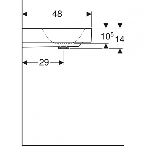 Geberit ONE mosdó 60x48 cm, 505.020.01.1