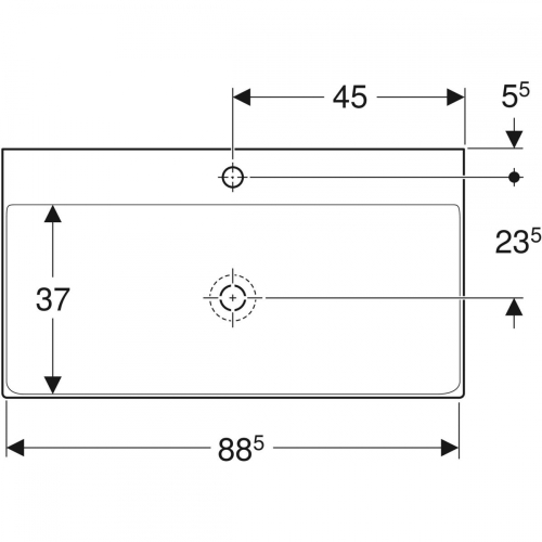 Geberit ONE mosdó 90x48 cm, 505.020.01.3